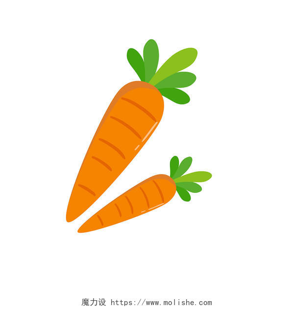 卡通胡萝卜素材插画胡萝卜蔬菜元素